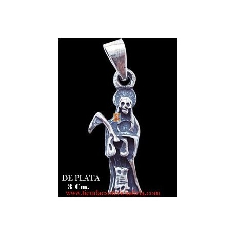 COLGANTE SANTA MUERTE DE PLATA