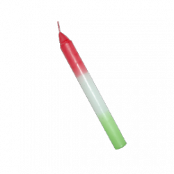 VELA 20 CM ROJO-BLANCO-VERDE